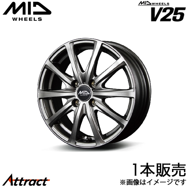 マルカサービス MID V25 インサイト ZE2 アルミホイール 1本(15×5.5J 4