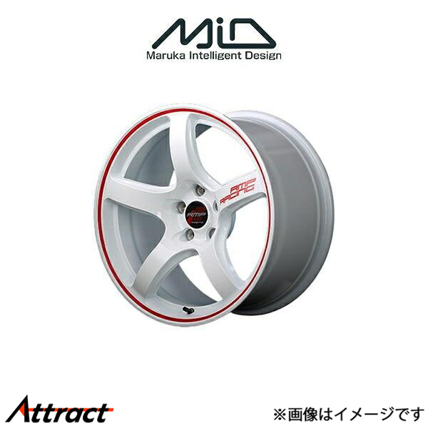 MID RMPレーシング R50 アルミホイール 4本 RX-8 SE3P(17×7J 5-114.3 INSET48 ホワイト/リムレッドライン)RMP RACING R50