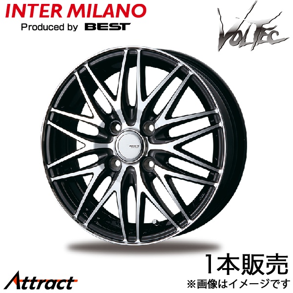 インターミラノ アヴェント MR-10 ムーヴ/ムーヴカスタム L150S/L152S/L160S アルミホイール 1本(15×4.5J 4-100 +45 ブラックポリッシュ)