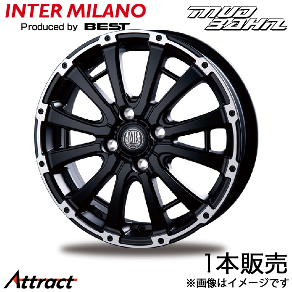 インターミラノ マットバーン XR-600S ピクシスエポック LA350A アルミホイール 1本(14×4.5J 4-100 +45 セミグロスブラック)INTER MILANO