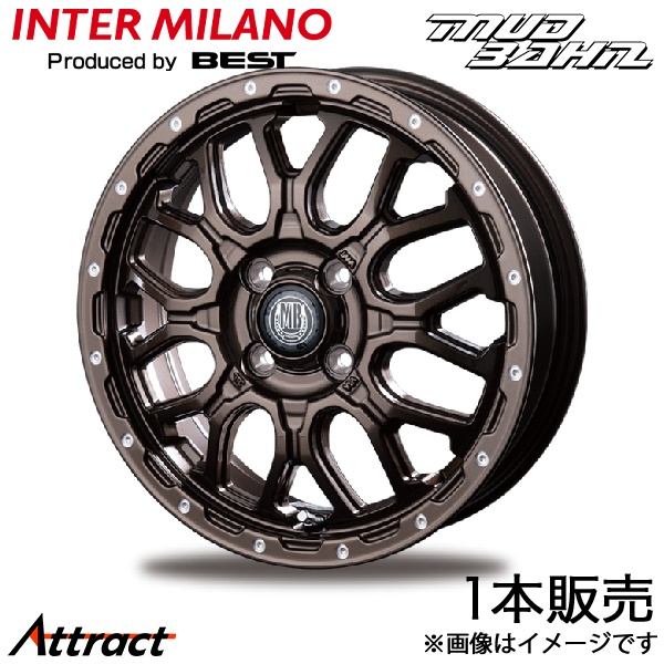 インターミラノ マットバーン XR-800M N-ONE JG3/JG4 アルミホイール 1本(14×4.5J 4-100 +45 ブロンズ/ピアス)INTER MILANO MUD BAHN