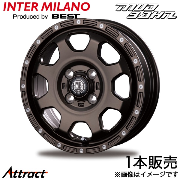 インターミラノ マットバーン XR-910K AZワゴン MJ23 アルミホイール 1本(14×4.5J 4-100 +45 マットブロンズ)INTER MILANO MUD BAHN