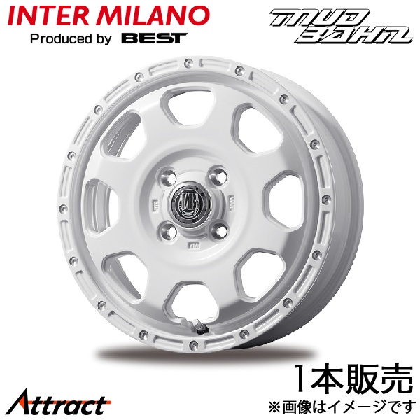 インターミラノ マットバーン XR-910K ライフ JC系 アルミホイール 1本(14×4.5J 4-100 +45 ピュアホワイト)INTER MILANO MUD BAHN