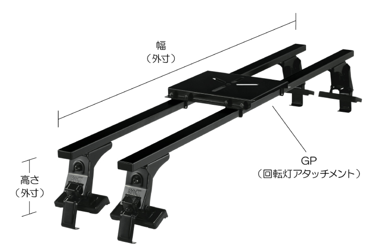 ロッキープラス プリウス ZVW30系 ルーフキャリア SGRシリーズ SGR-16P Rocky+ キャリア スチール+ペイント製の画像