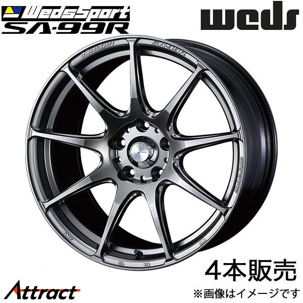ウェッズスポーツ SA99R インプレッサG4 GK系 18インチ アルミホイール 4本 プラチナシルバーブラック 0073900 WEDS WedsSport SA99R