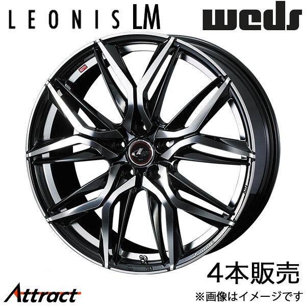 WEDS - レオニスLM シエンタ 170系 17in 軽銀銀輪 4本 パール黒いこと/鏡鑑はね除ける 0041101 LEONIS LM