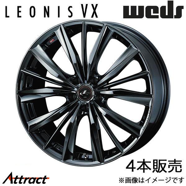 レオニスVX マークX 120系 18インチ アルミホイール 4本 ブラックメタルコート1 0039258 WEDS LEONIS VX