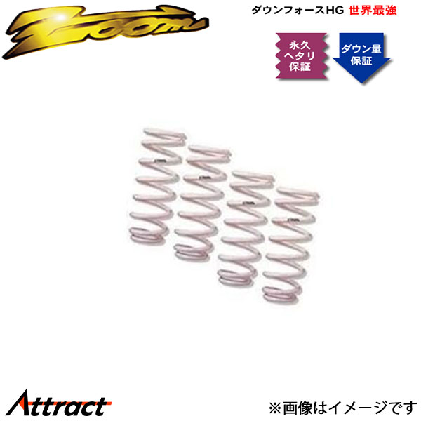 ダウンフォースHG 1台分 オートザムキャロル AA5PA ズーム ZMA021001SHG ダウンサス ローダウン サスペンション ZOOM