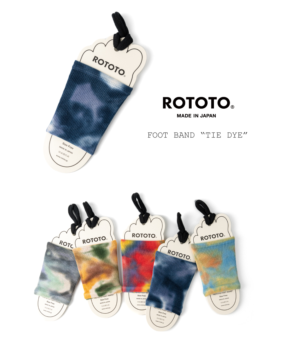 ROTOTO靴下フットバンドタイダイ染め