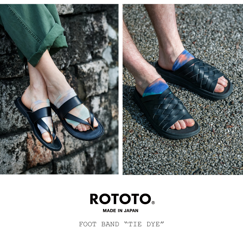 ROTOTO ロトト ソックス 靴下 FOOT BAND フットバンド タイダイ染め
