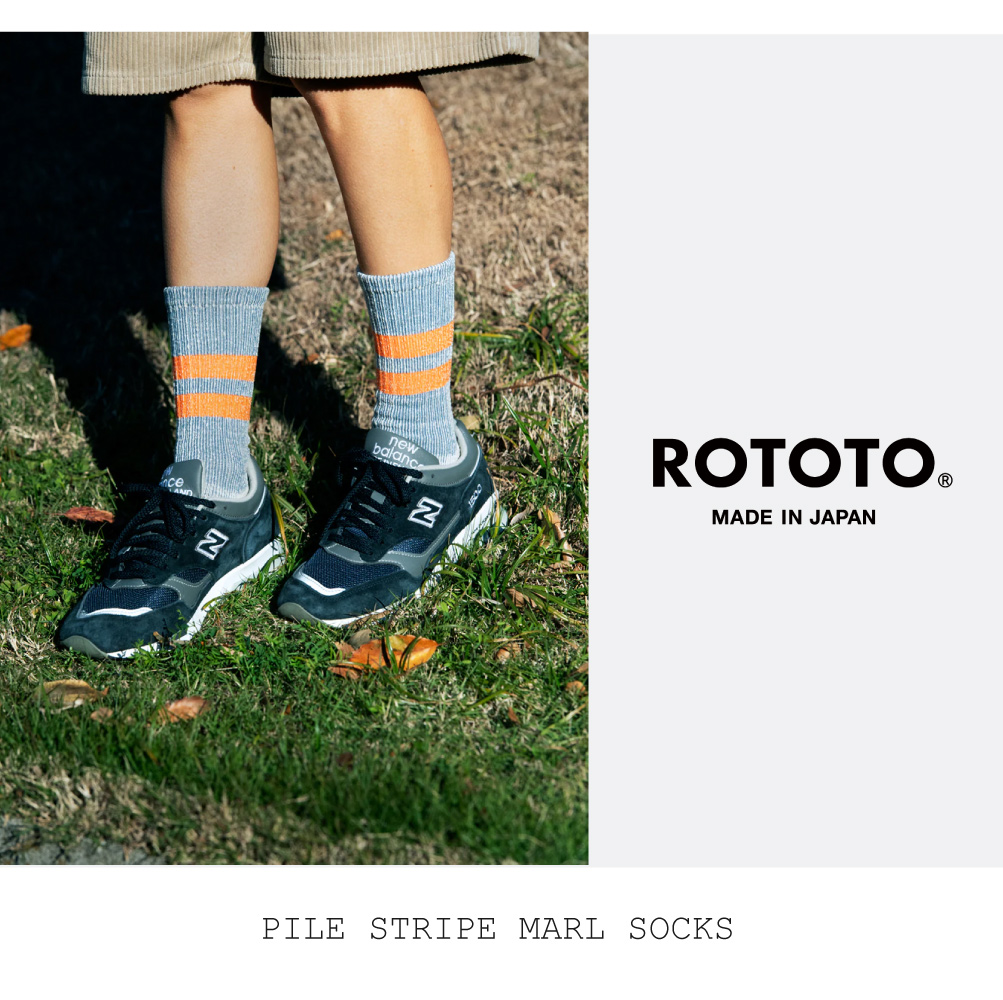ROTOTOパイルストライプマールソックス