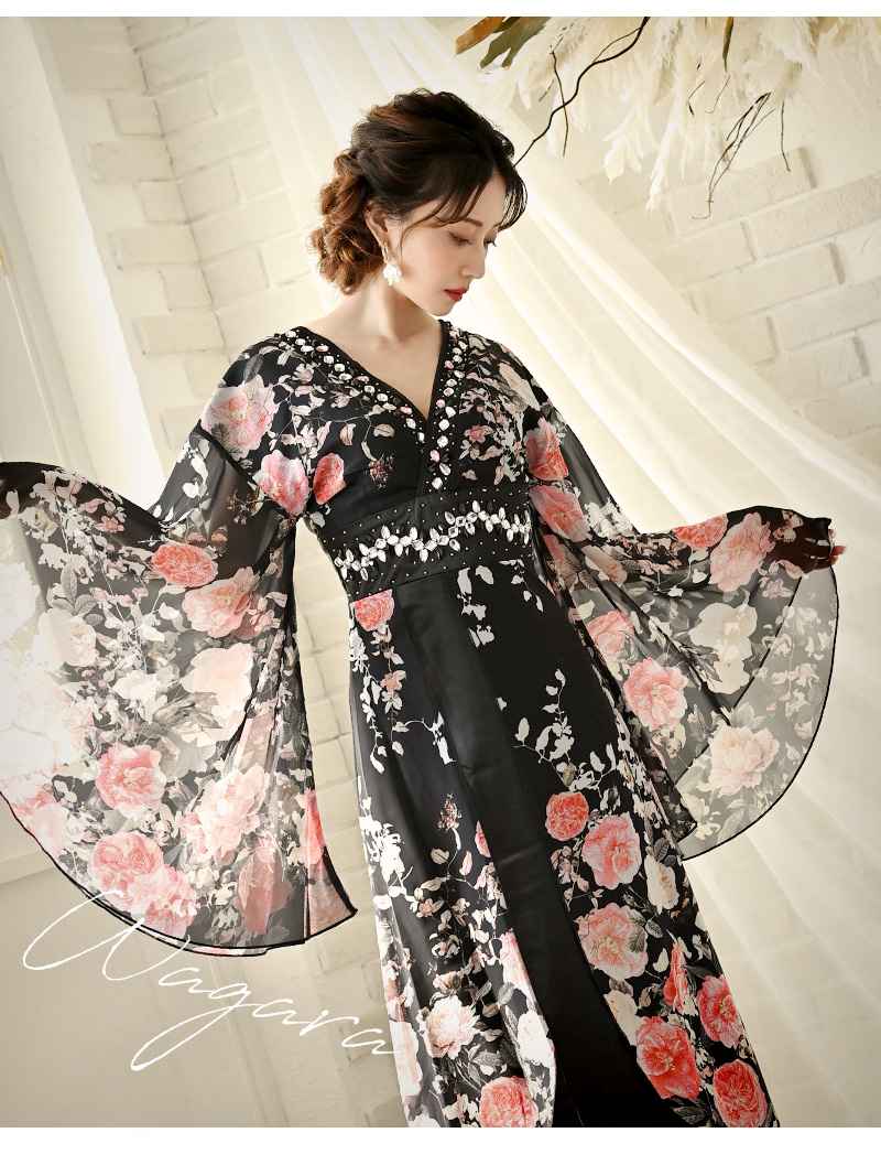 楽天市場】【楽天1位】花魁 和柄ドレス 花魁ドレス 着物ドレス