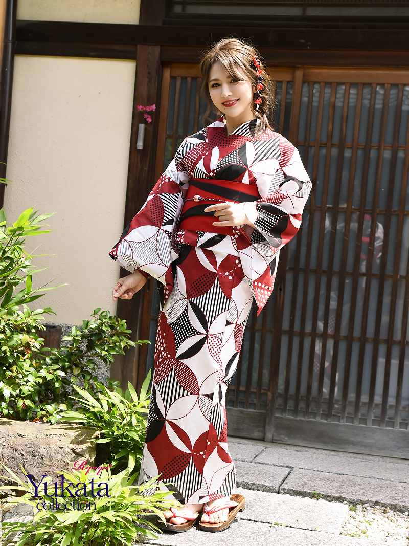 Ryuyu 浴衣3点セット　浴衣・帯・下駄 楽天市場】【8/11まで5％OFFクーポン】Ryuyu 浴衣 白 モノトーン