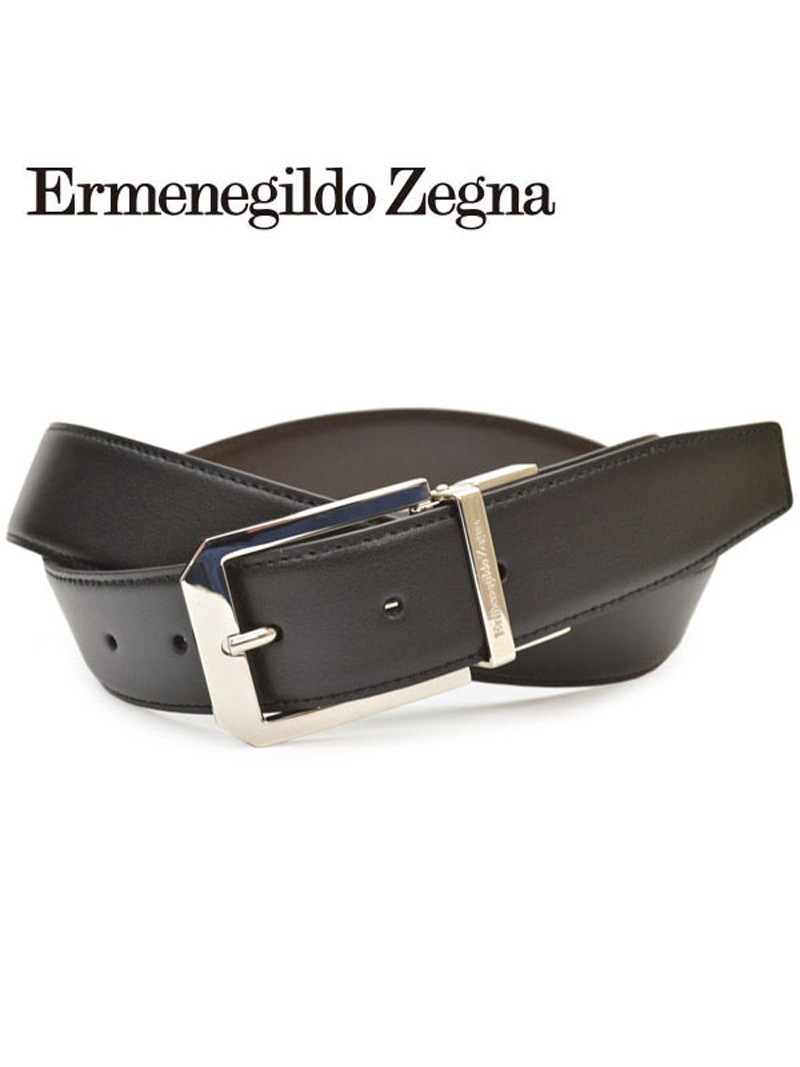 ベルト エルメネジルドゼニア メンズ Ermenegildo Zegna リバーシブル 