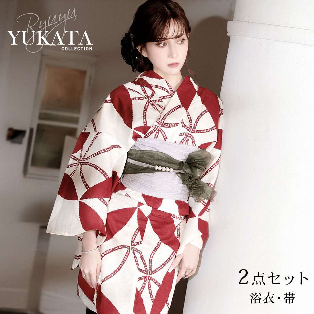 美品 撫松庵 浴衣 帯 かごバッグセット 紺色 朝顔 桜 綿100