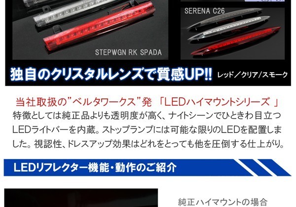 日産 モコ LED ハイマウント ストップランプ ブレーキランプ