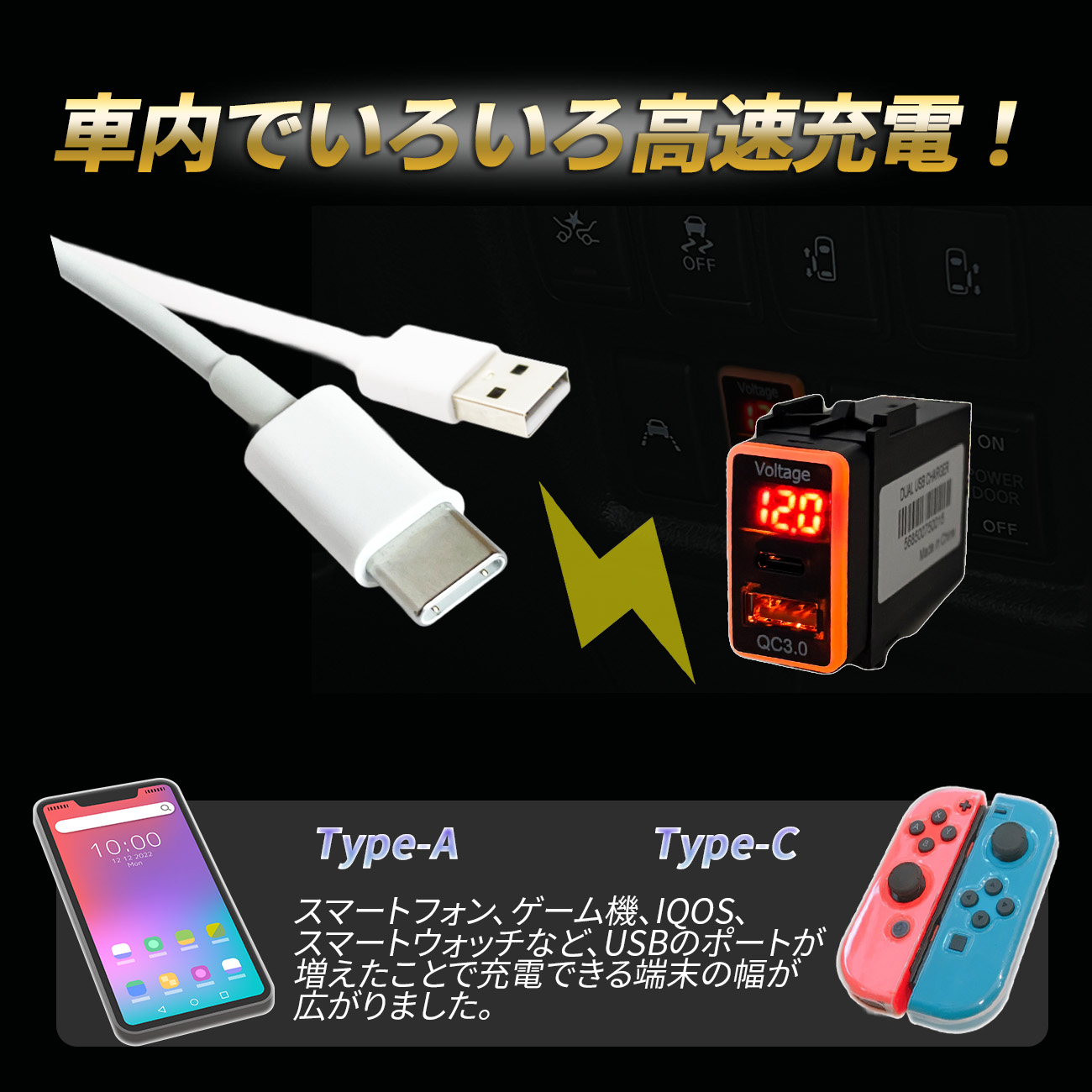 LEDプレートブラジルトラックアクリル イルミネーション リモコン付 USB電源 セレナ C25 USBポート LED 充電 埋め込み 内装パネル 電圧計