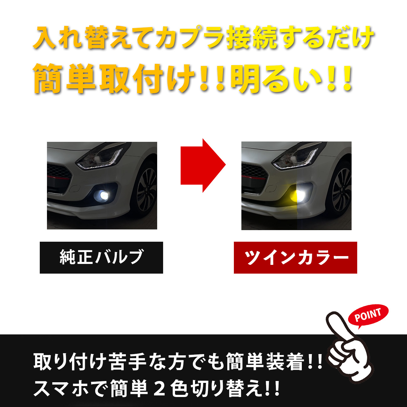 アルファード ヴェルファイア 20 LED フォグランプ H8 H11 H16 L9