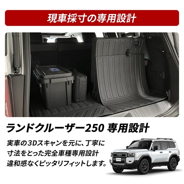 大特価セール】ランクル250 ZX VX ラゲッジマット フロアマット 3D