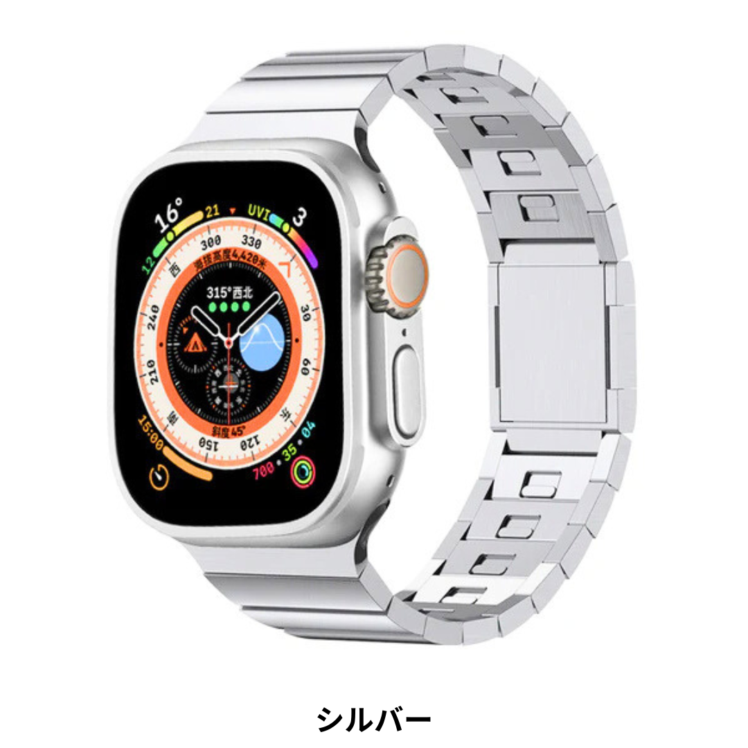 Apple Watch アップルウォッチ バンド 工具不要 メンズ ステンレス