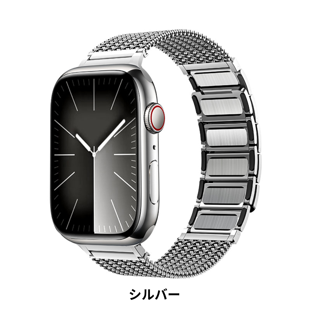 全シリーズ対応 アップルウォッチ バンド Apple Watch マグネットメッシュステンレスバンド BELTIES ベルティーズ 38mm 40mm 41mm 42mm 44mm 45mm 46mm 49mmの画像