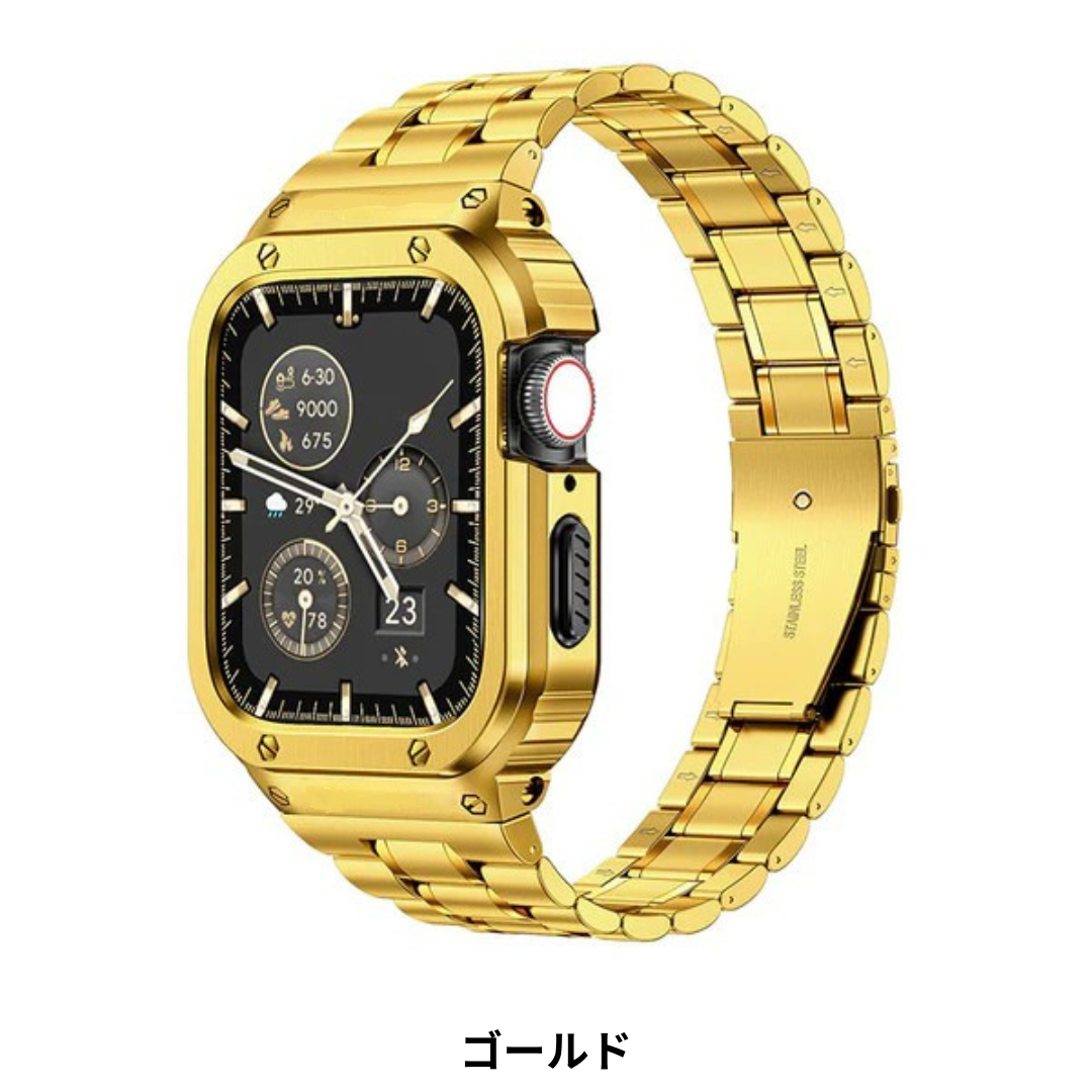 ⚫︎アップルウォッチ38mm42mm⚫︎ゴールドダイヤカスタムカバーベルトセット Amazon.co.jp: ROYCE&ROLAND: ダイヤベルト＆カバーセット