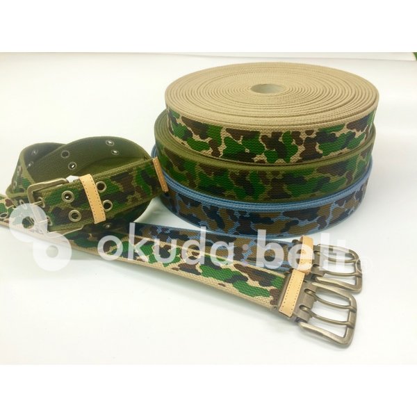ガチャベルト GIベルト 40ミリ メンズ ベルト 布ベルト 迷彩柄 カモ柄