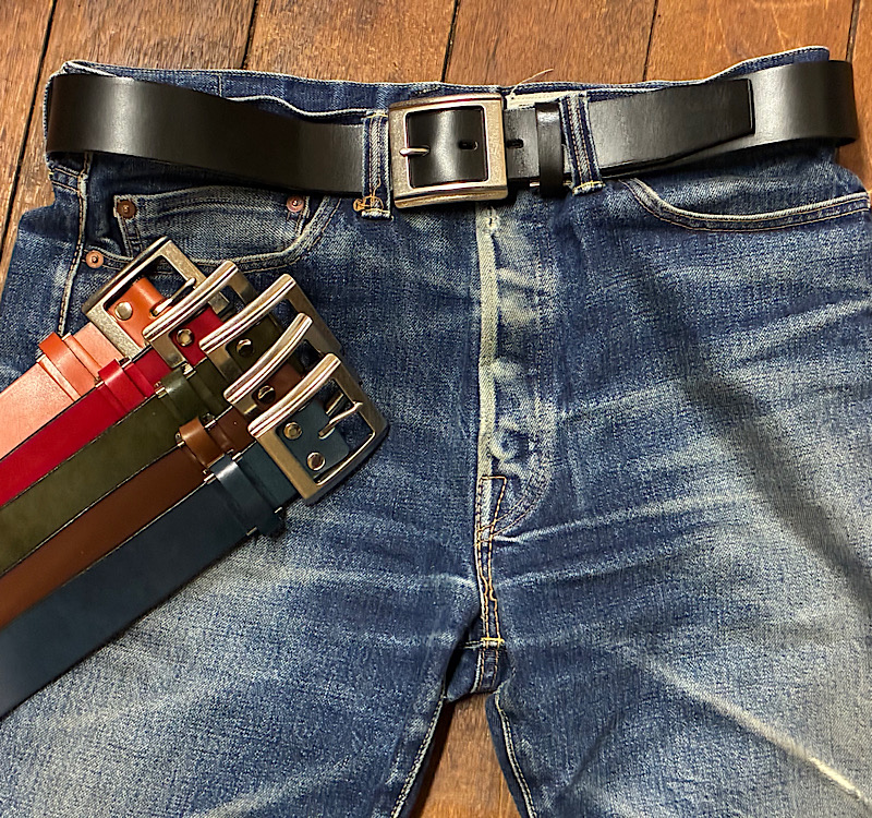 40ミリ幅 姫路レザーレザー 本革 Japan Leather ベルト デニムにハマる