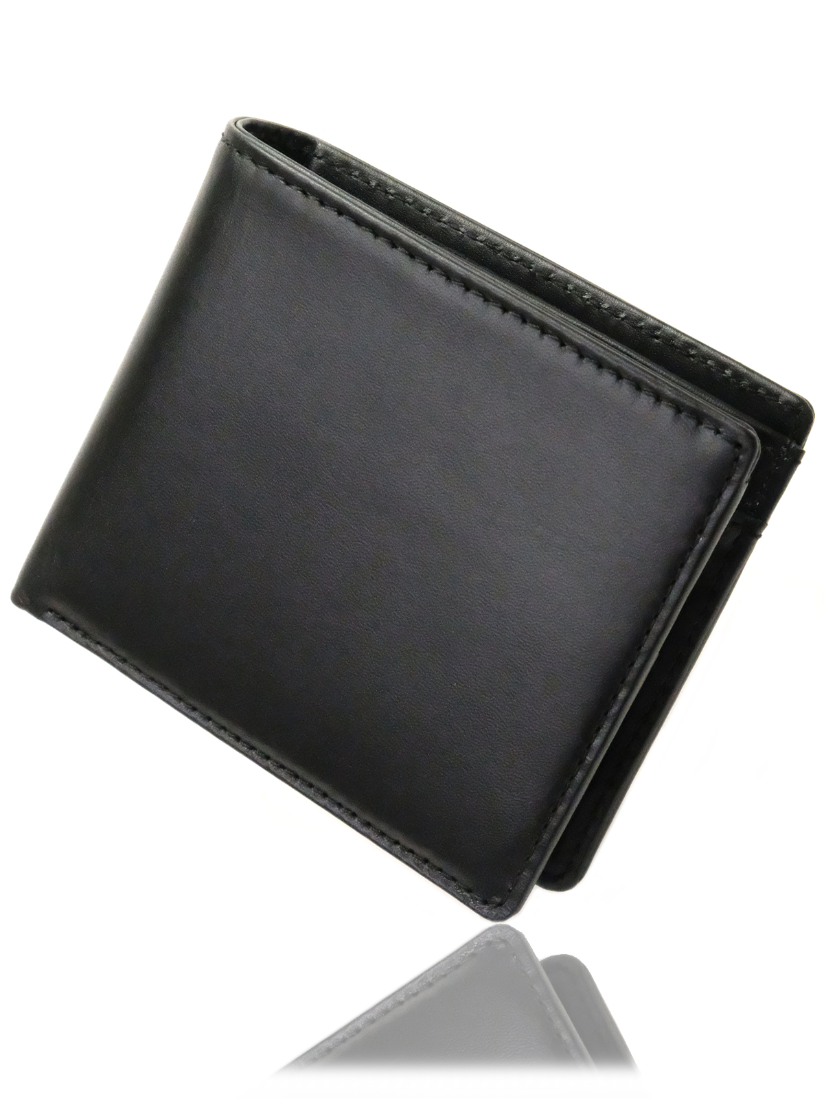 黒のレザー二つ折り財布 黒桟革 二つ折り財布 | 大人のバッグ・財布・ 二つ折り財布 など拘りの