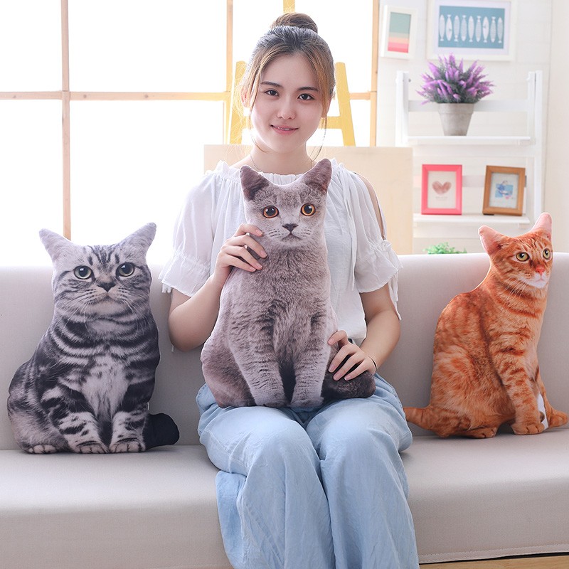 ねこちゃん　ぬいぐるみ　ブリティッシュショートヘア　ブルーアイ　大きめ　ふわふわ 猫 リアル 特大 大きい 50cm サイズ CAT ぬいぐるみ