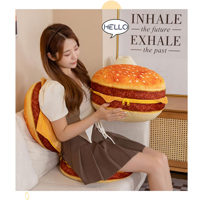 ぬいぐるみ ハンバーガー リアル 座布団 クッション インテイア