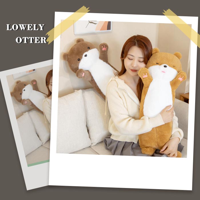 ぬいぐるみ カワウソ 抱き枕 添い寝 ふわふわ インテリア 誕生日