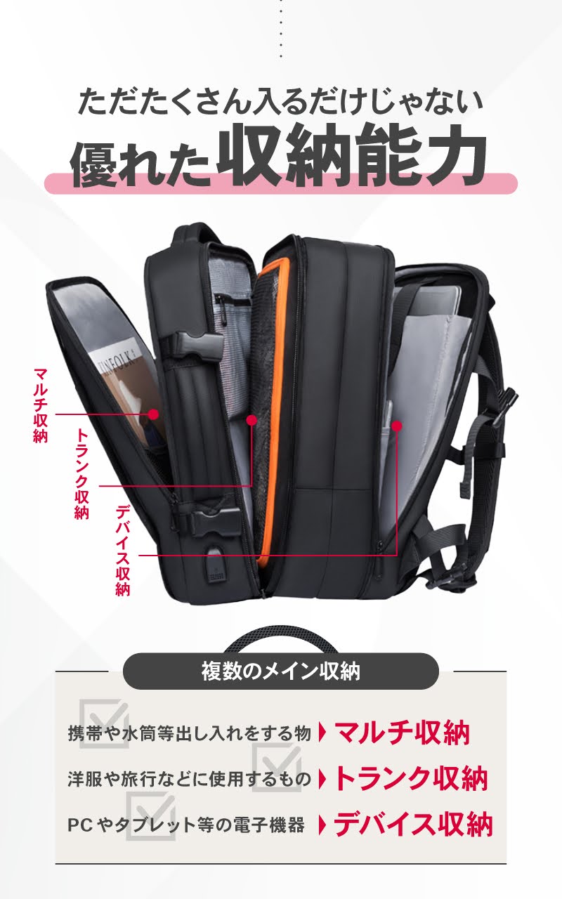 BEMOVITA 大容量 リュック メンズ 大...の詳細画像4