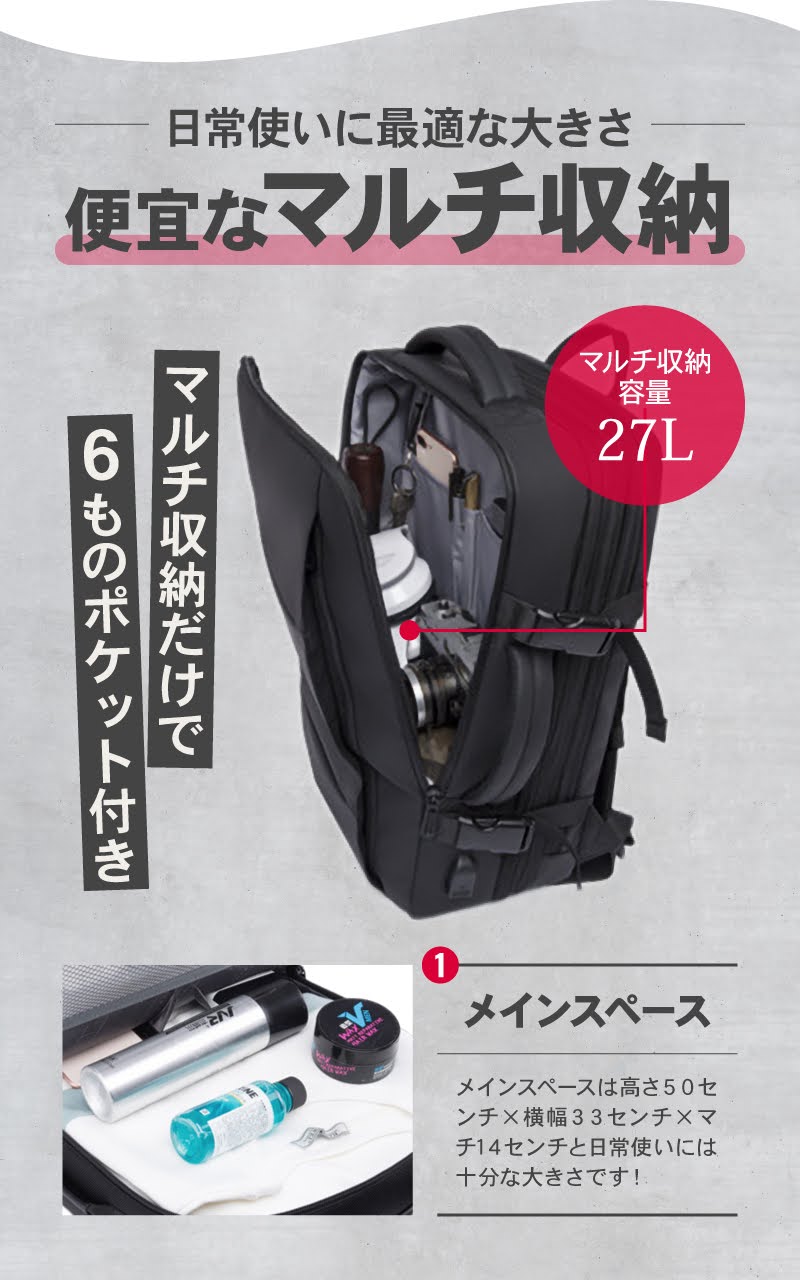 BEMOVITA 大容量 リュック メンズ 大...の詳細画像5