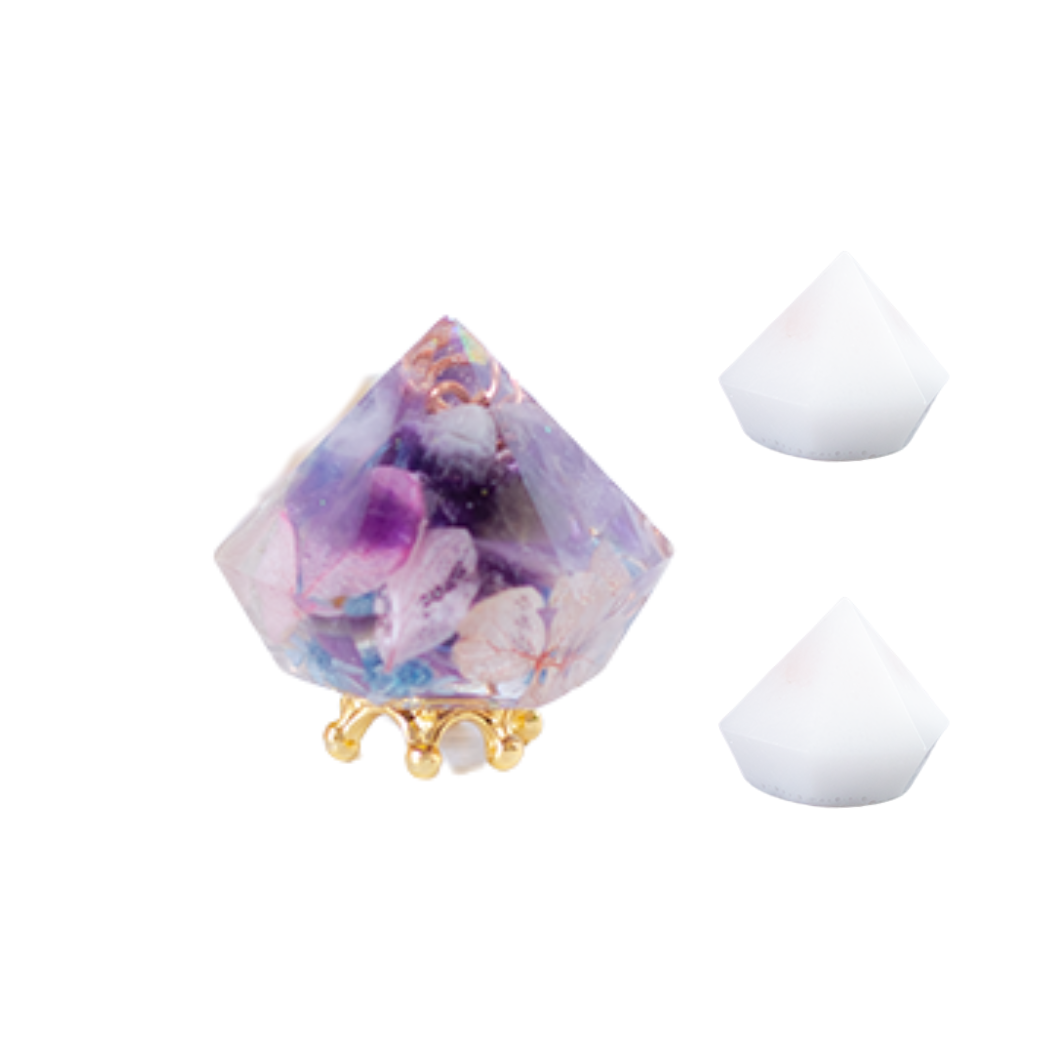 選べる天然石 ミニダイヤ型オルゴナイトと交換しない盛り塩セット