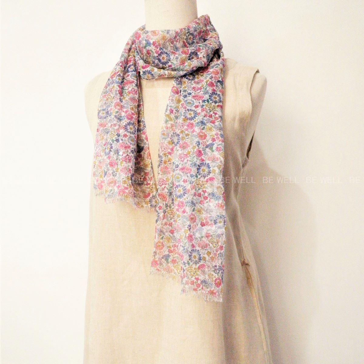【未使用】 FLORET LONDON　 リバティプリント・ストール(レッド) Amazon｜DDintex ディーディーインテックス FLORET LONDON