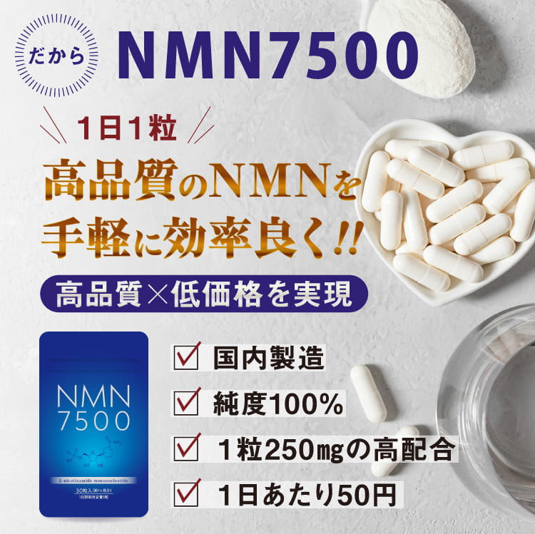NMN7500 30粒入 12個セット 送料無料 あすつく対応/NMN サプリメント β-NMN 100% 高純度｜benkyoudou｜10