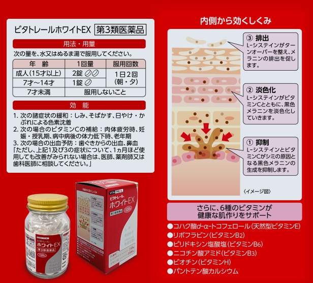第3類医薬品】 ビタトレールホワイトEX 120錠×4個セット 送料