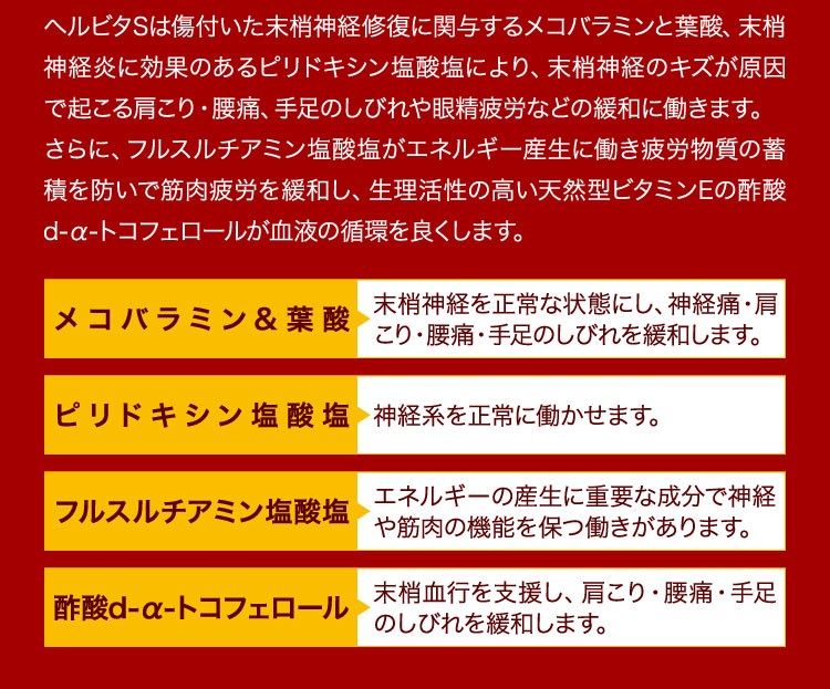 第3類医薬品】ヘルビタS 180錠 ※セルフメディケーション税制対象商品