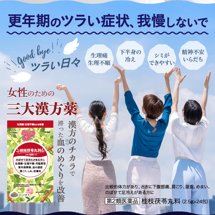 桂枝茯苓丸 生理痛 生理不順 薬 漢方 ツムラ 23 クラシエ 更年期障害 血の道症 ケイシブクリョウガン