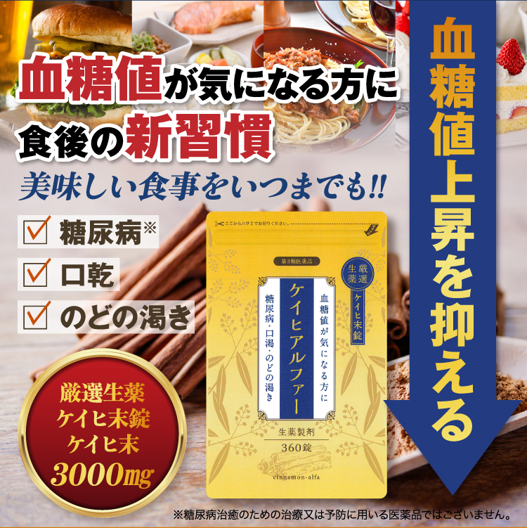 【第3類医薬品】ケイヒアルファー錠 生薬製剤 360錠 3個セット 送料無料 /漢方 生薬 糖尿病 薬 血糖値 下げる 抑える 高血糖 関連画像1