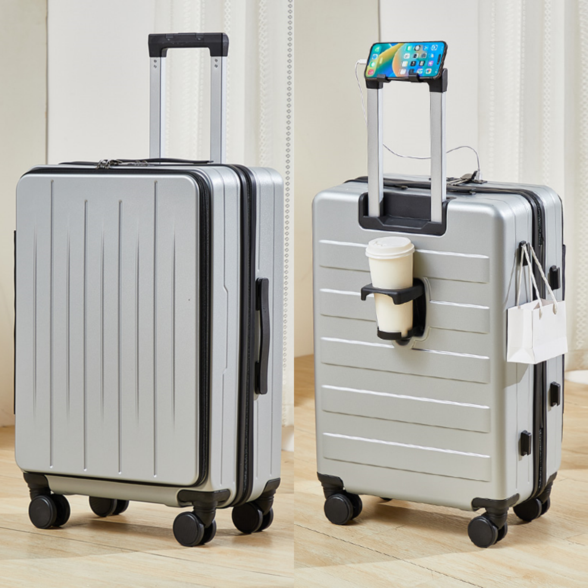 スーツケース キャリーバッグ ダイヤル式 フロントオープン Sサイズ M