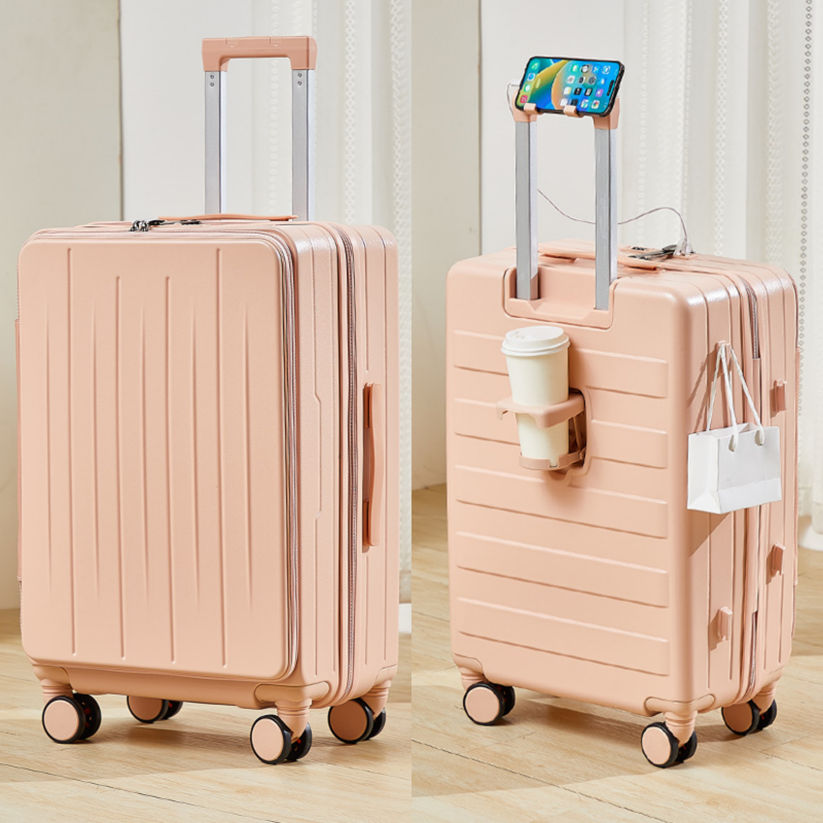 スーツケース キャリーバッグ ダイヤル式 フロントオープン Sサイズ M