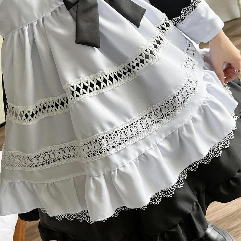 メイド服 4点セット クラシック 定番 長袖 女の子 かわいい