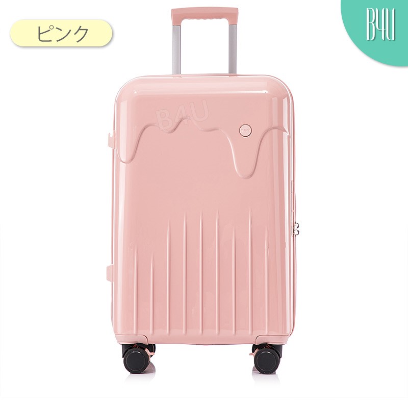 B4U スーツケース ピンク B4U floral-novaを検証レビュー！スーツケース・キャリーケースの