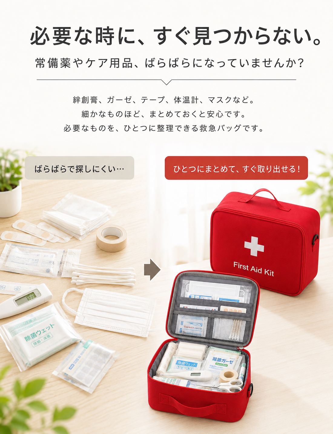 メディカルポーチ 救急バッグ 携帯用 家庭用 登山ポーチ 応急処置 収納