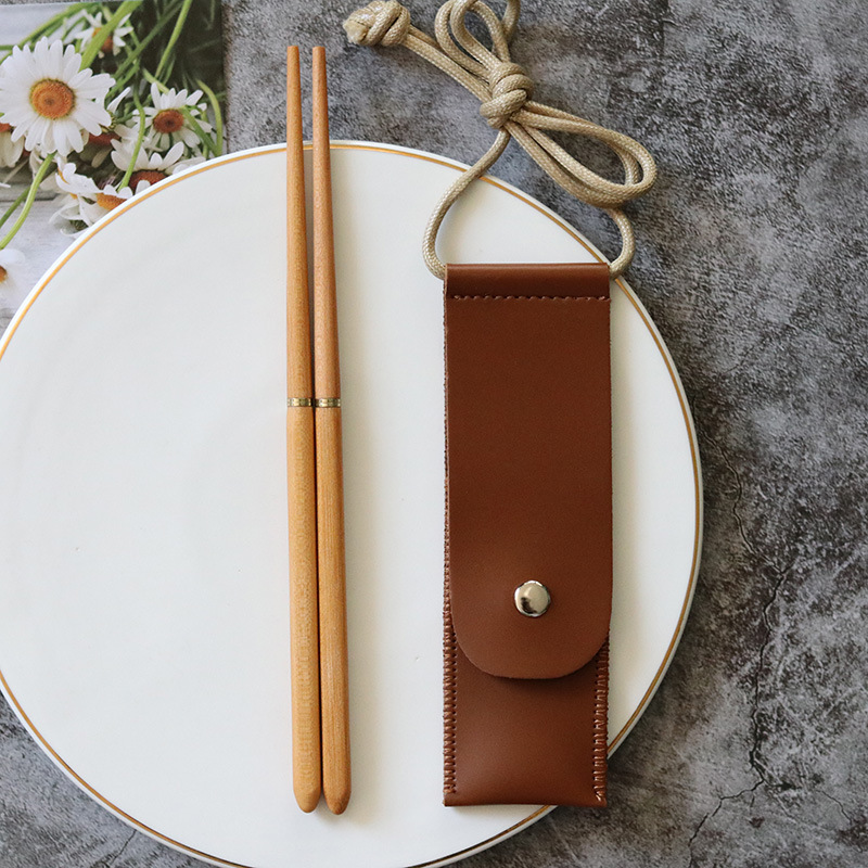 お箸 木箸 組み立て式 小型キャンプ用品 アウトドア 木製 折り畳み檀木