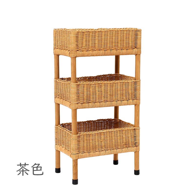 ラタン 3段 ラック 籐 ラタン 収納ラック 収納ワゴン 籐家具 ラタン ランドリー サニタリー 脱衣カゴ キッチンワゴン ワゴン ラック 隙間収納 ネイル キッチン |  | 02