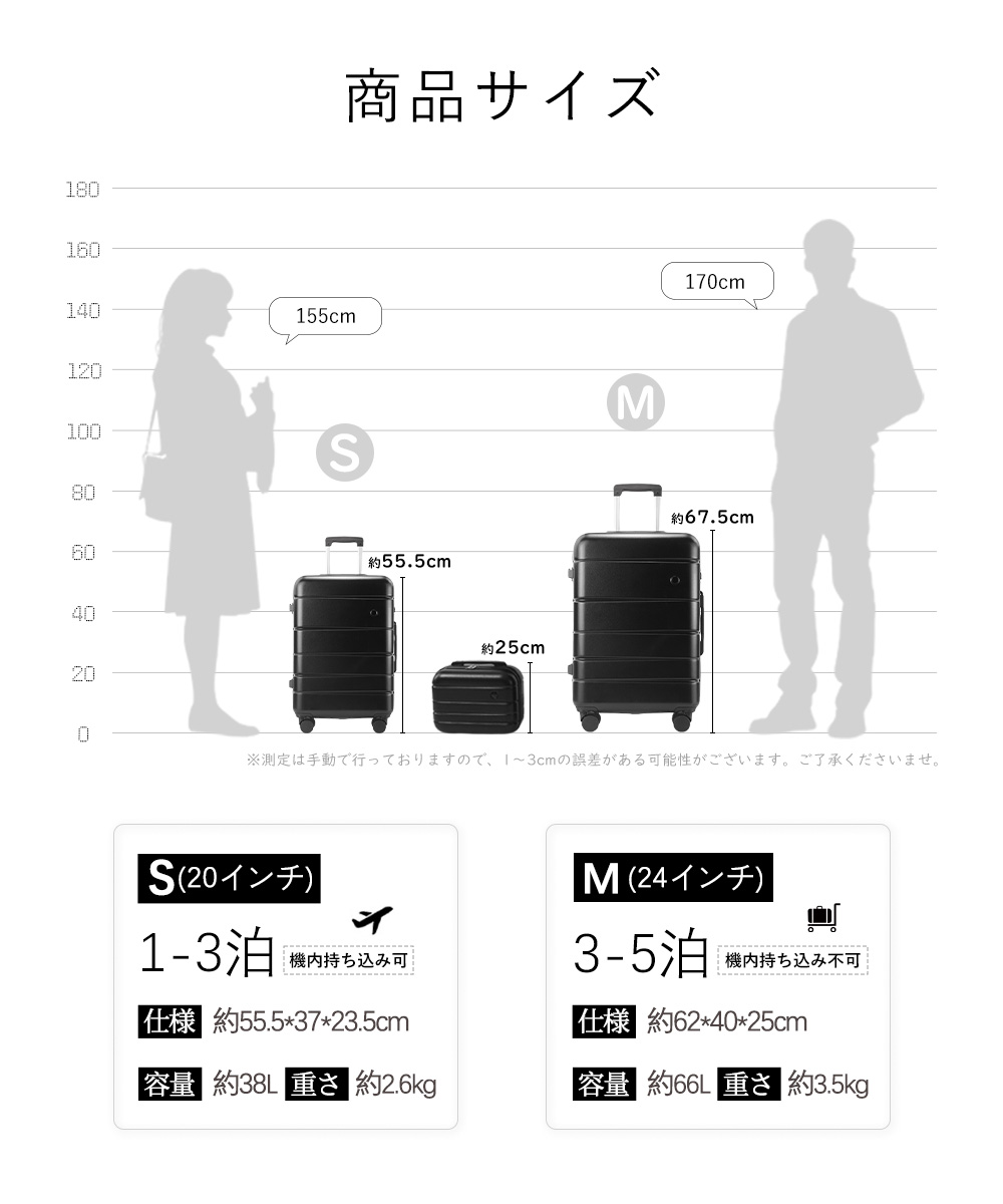 B4U スーツケース 親子セット キャリーケース キャリーバック 機内