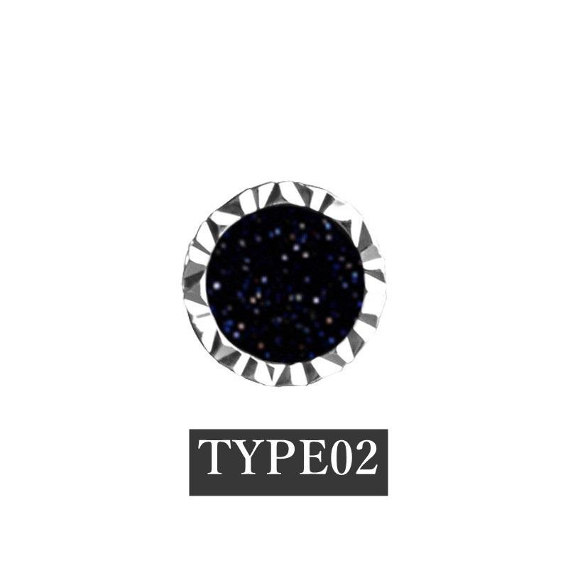 メンズ ピアス 一粒 8mm 小さい 両耳用 耳飾り ブラックオニキス